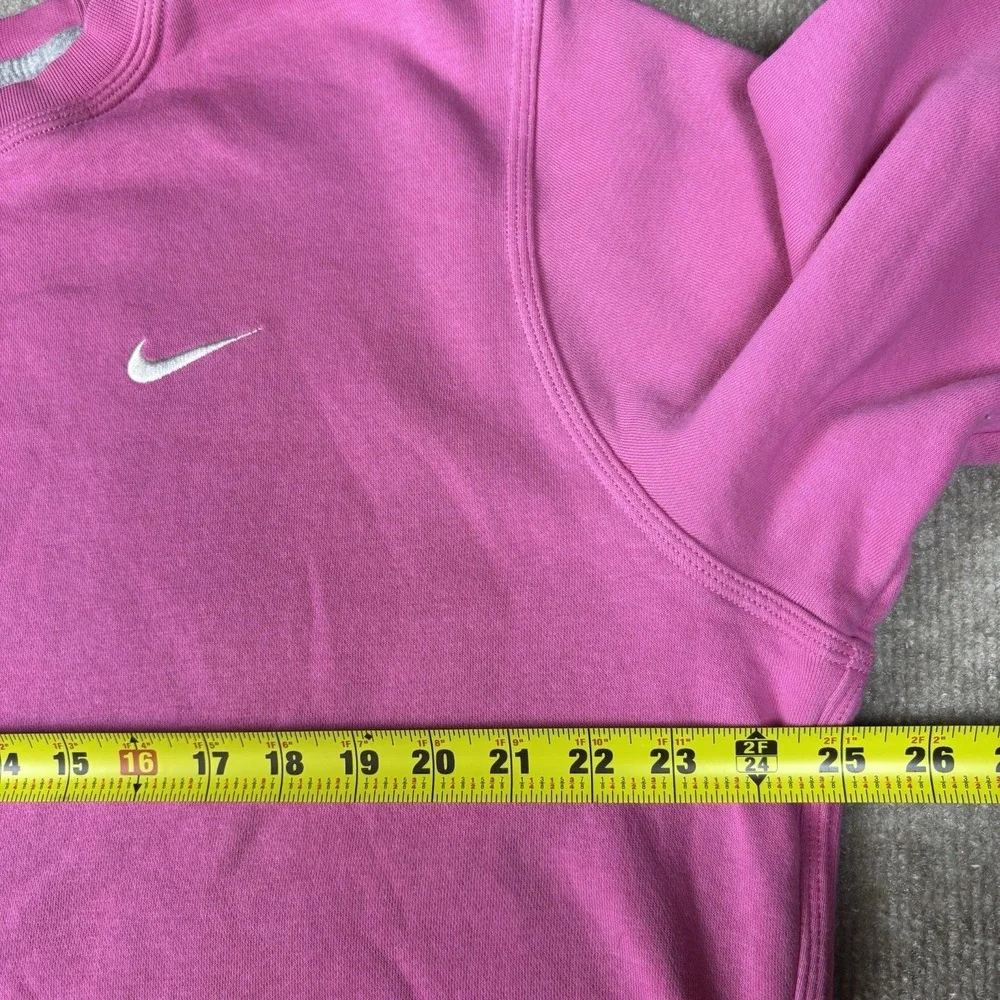 Nike Sweatshirt Crewneck Pink Fleece Pullover Embroidered Swoosh Women’s XL